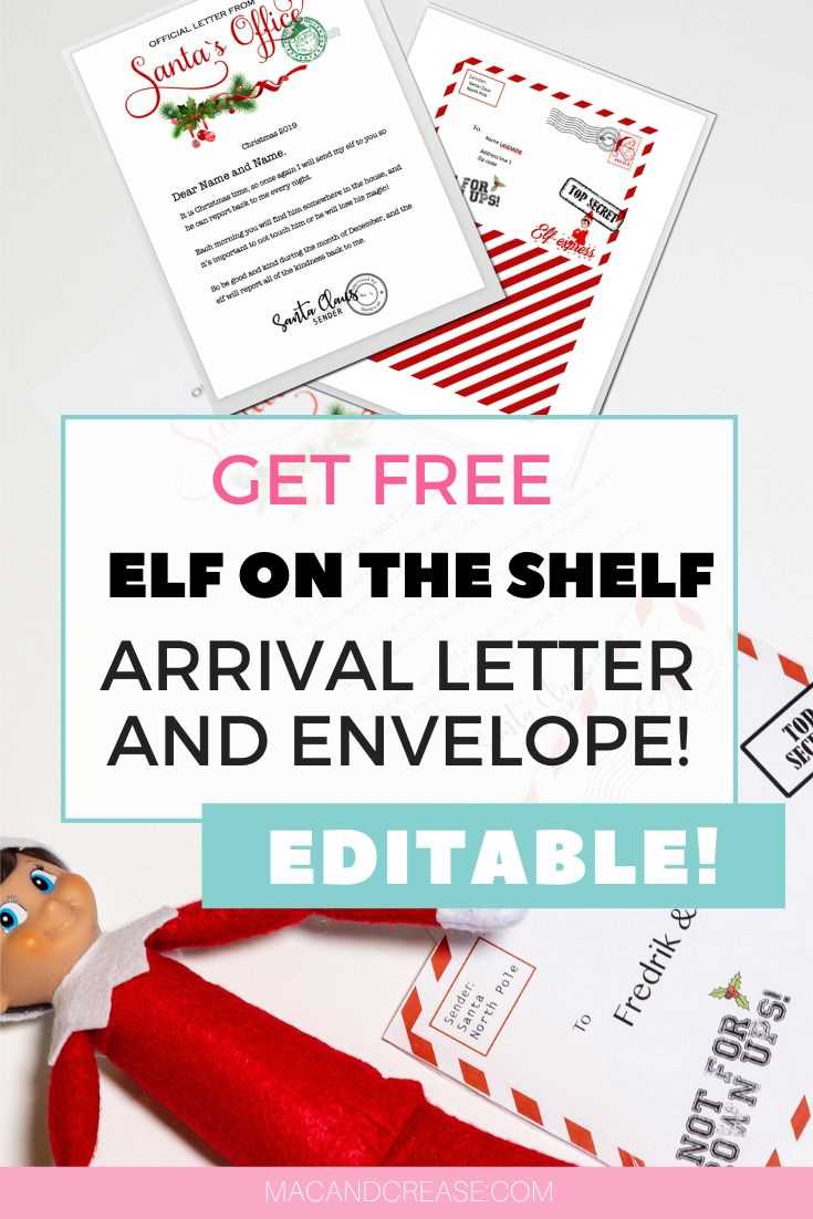 free printable elf on the shelf letter template download