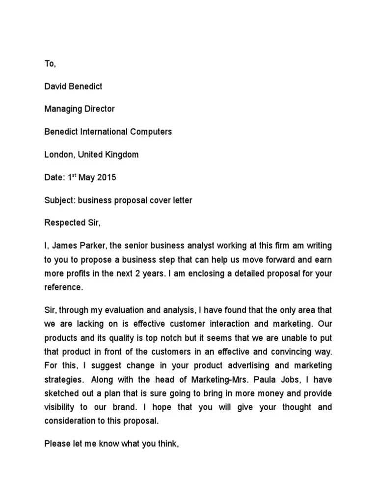 rfp cover letter template word