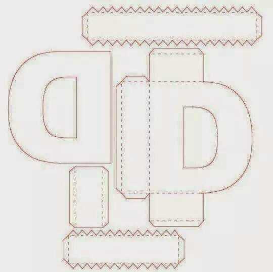 3d paper letter template