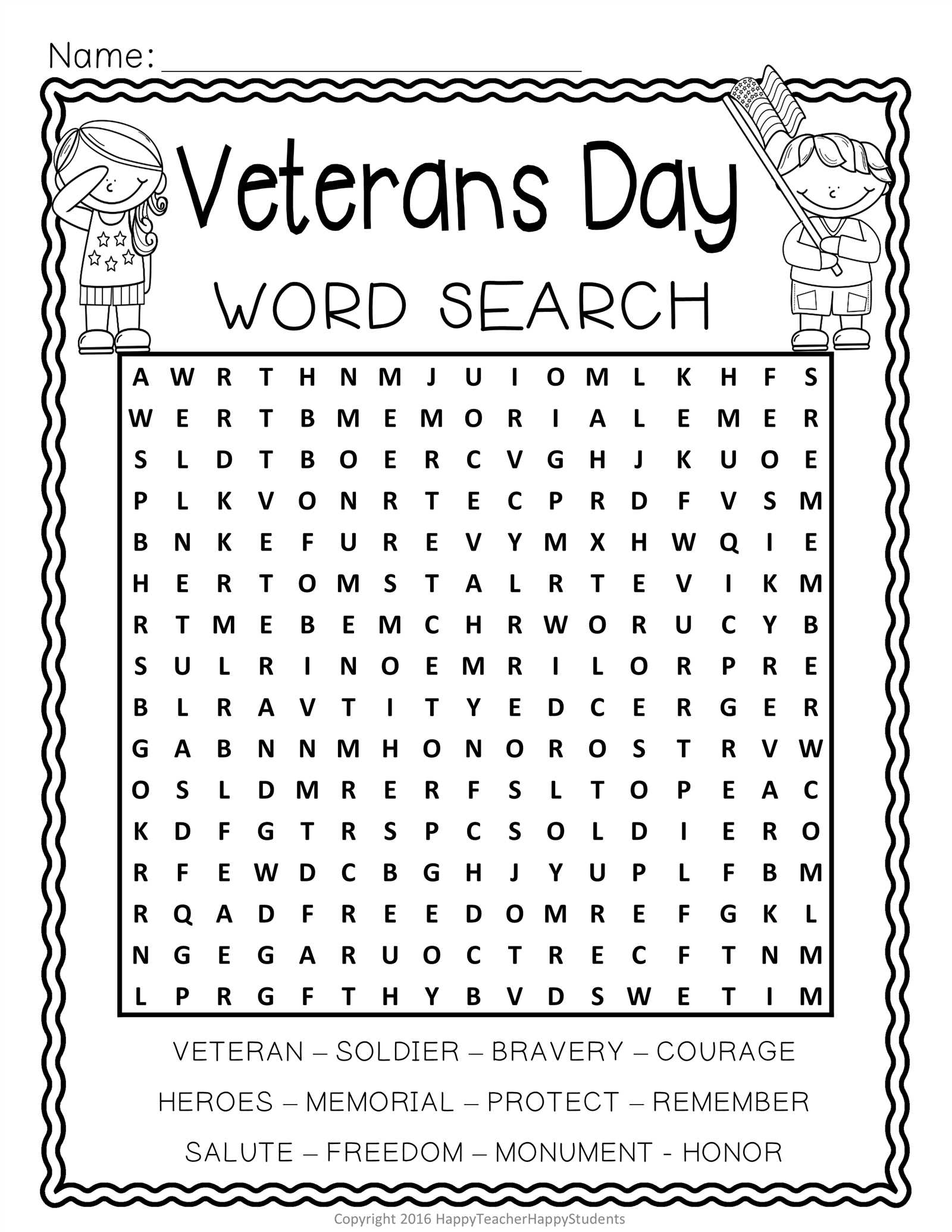 printable veterans day letter template