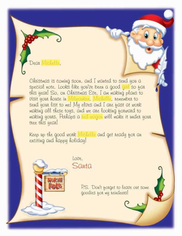 from santa claus letter template