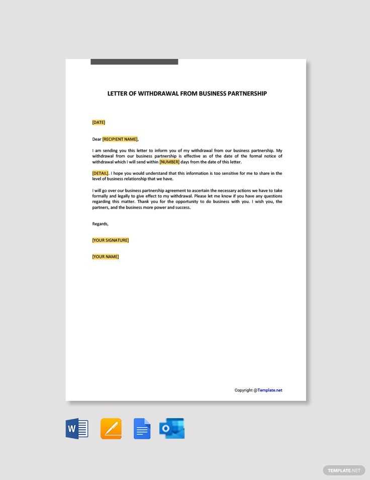 medical withdrawal letter template