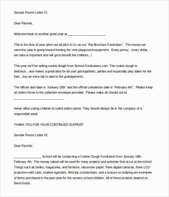 fundraising letter templates free