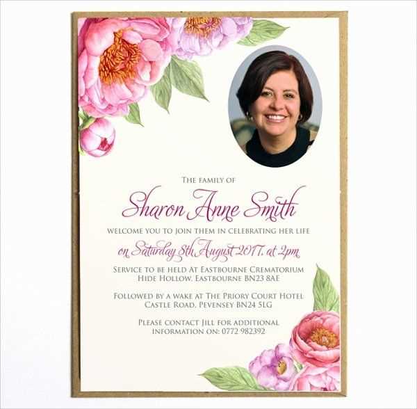 funeral invitation letter template