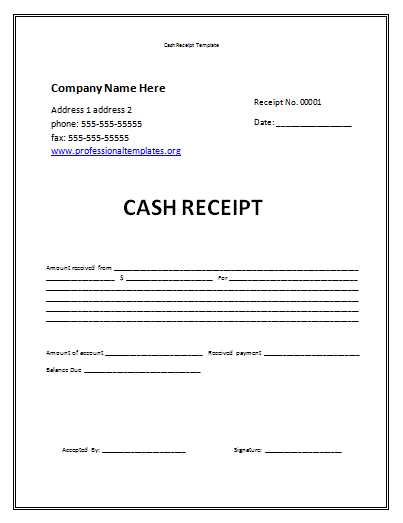 receipt letter template word