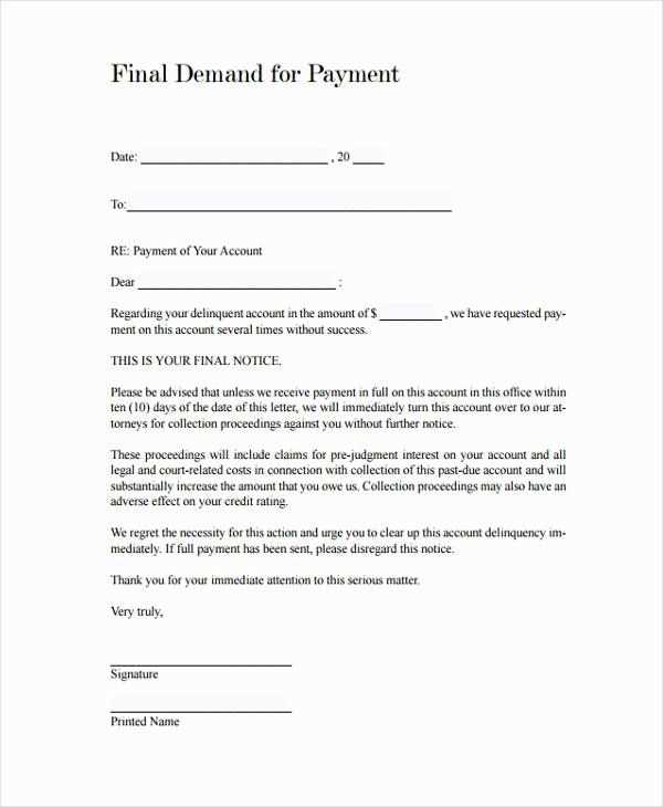 demand letter template bc