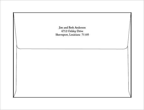 microsoft word letter template for window envelope