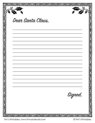 santa letter template pdf free