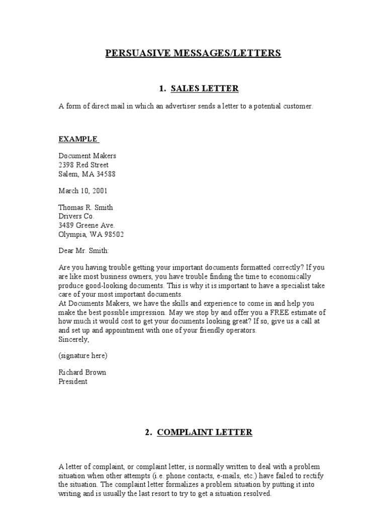 how to write a persuasive letter template