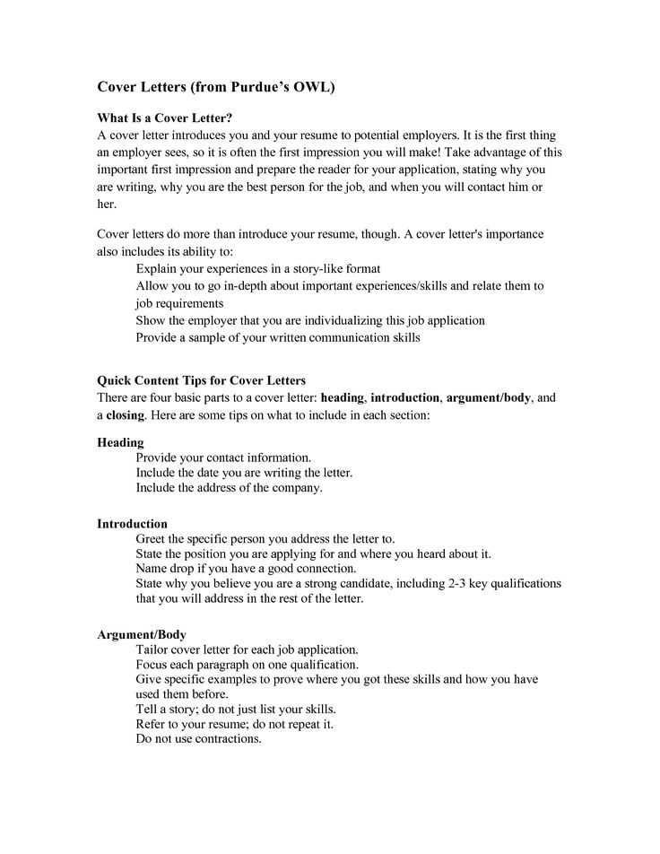 cover letter template purdue owl