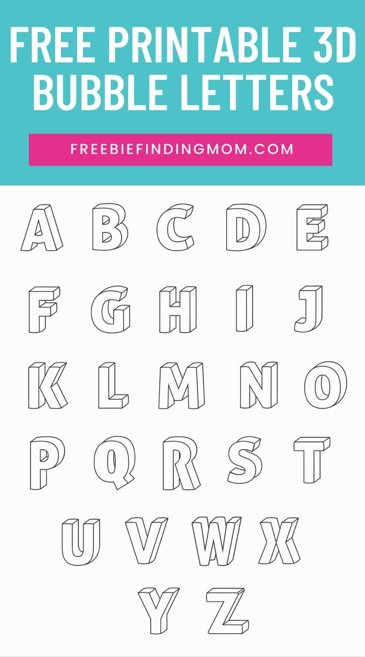 free bubble letter templates