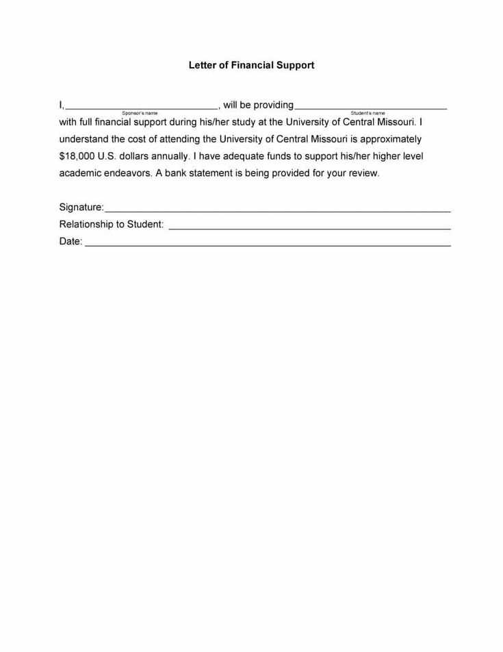 mpower letter of financial support template