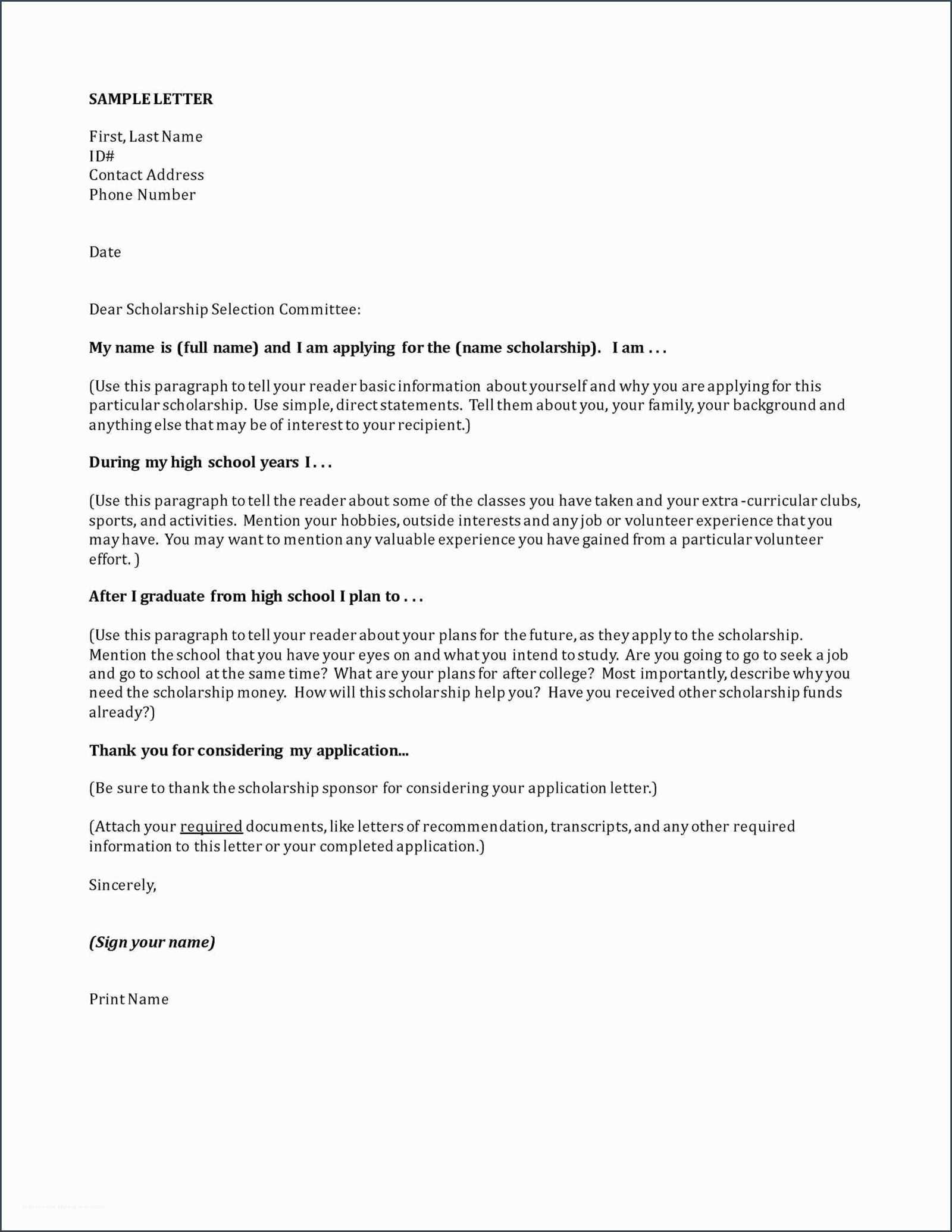 scholarship rejection letter template