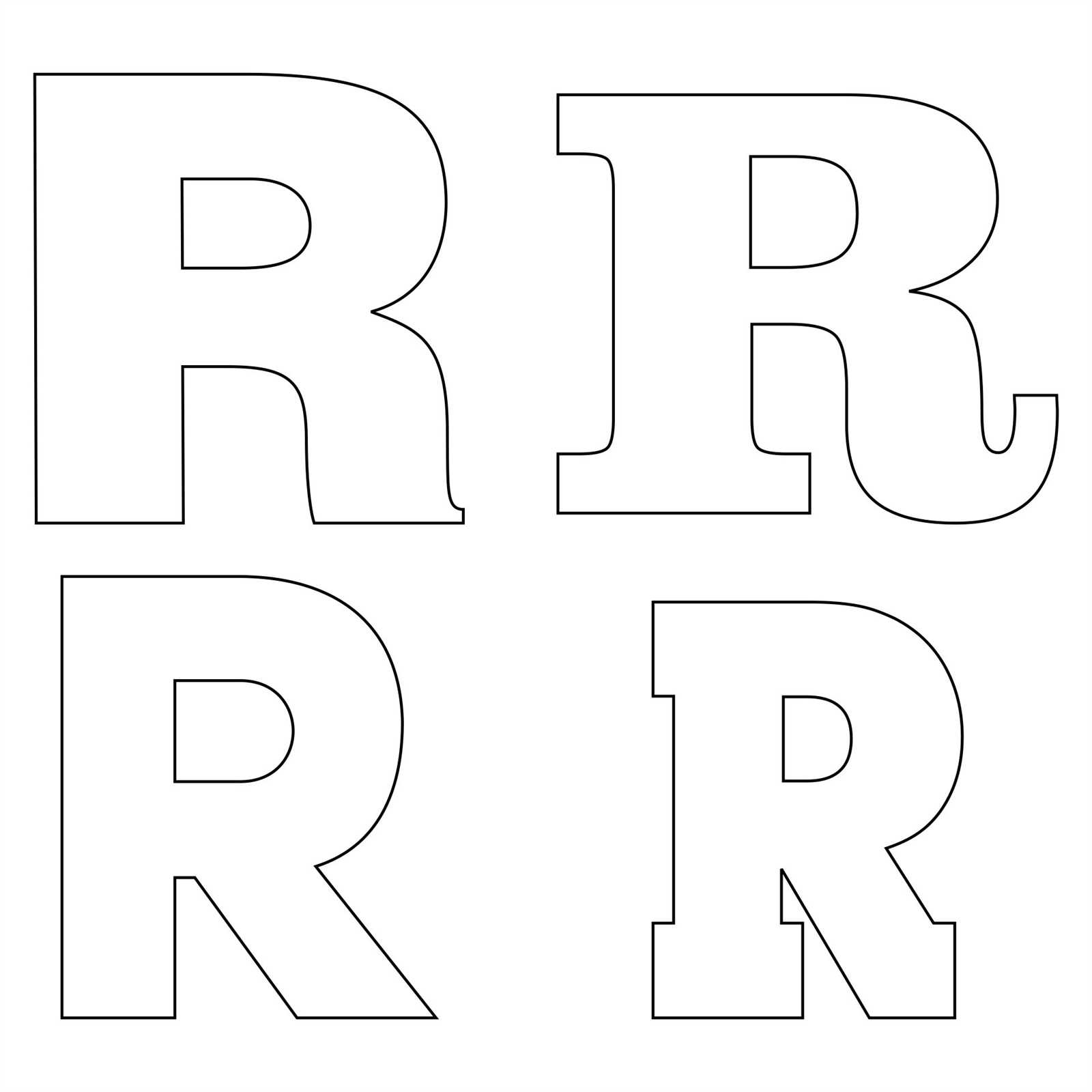 letter r template free printable