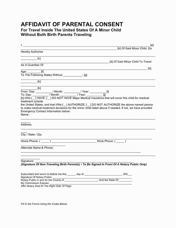 letter of permission to travel with grandchildren template