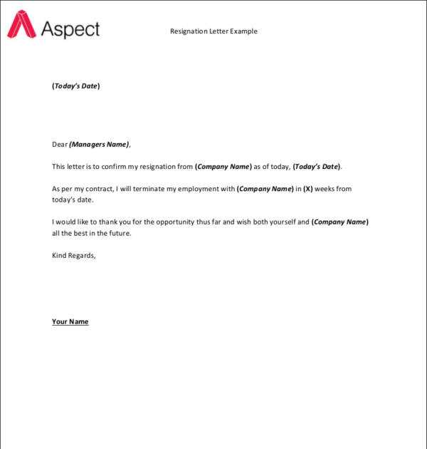 microsoft word resignation letter template