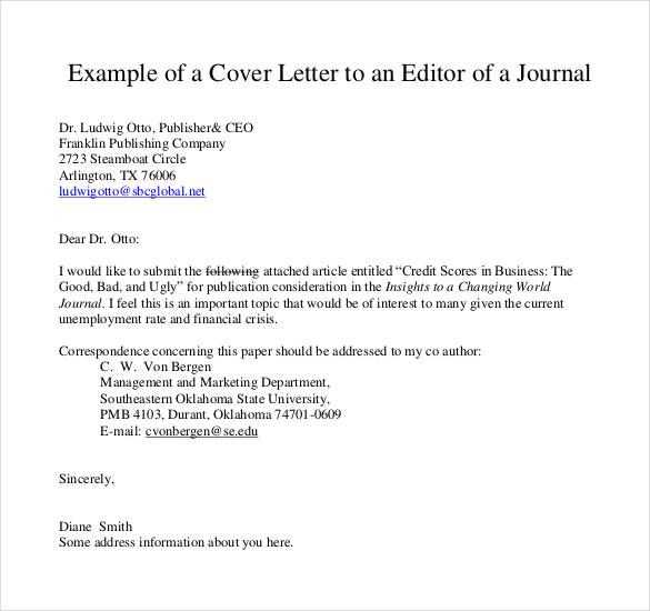 paper cover letter template