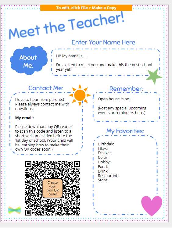 meet the teacher welcome letter template