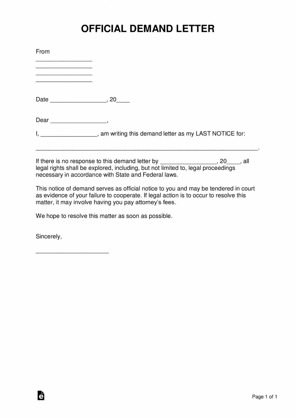 demand letter template bc
