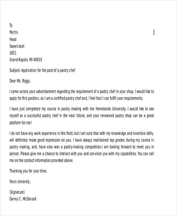 chef reference letter template