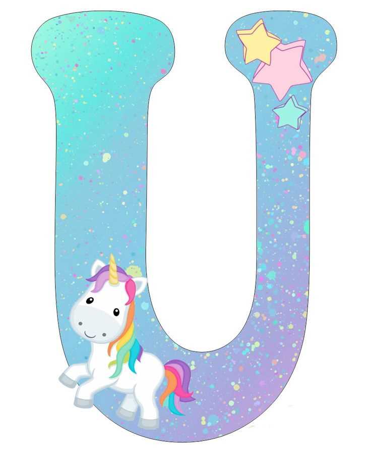 letter u unicorn craft template