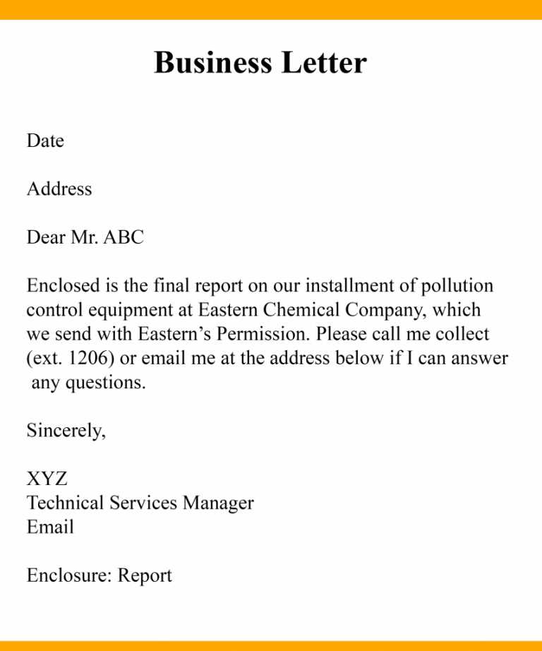 letter report template