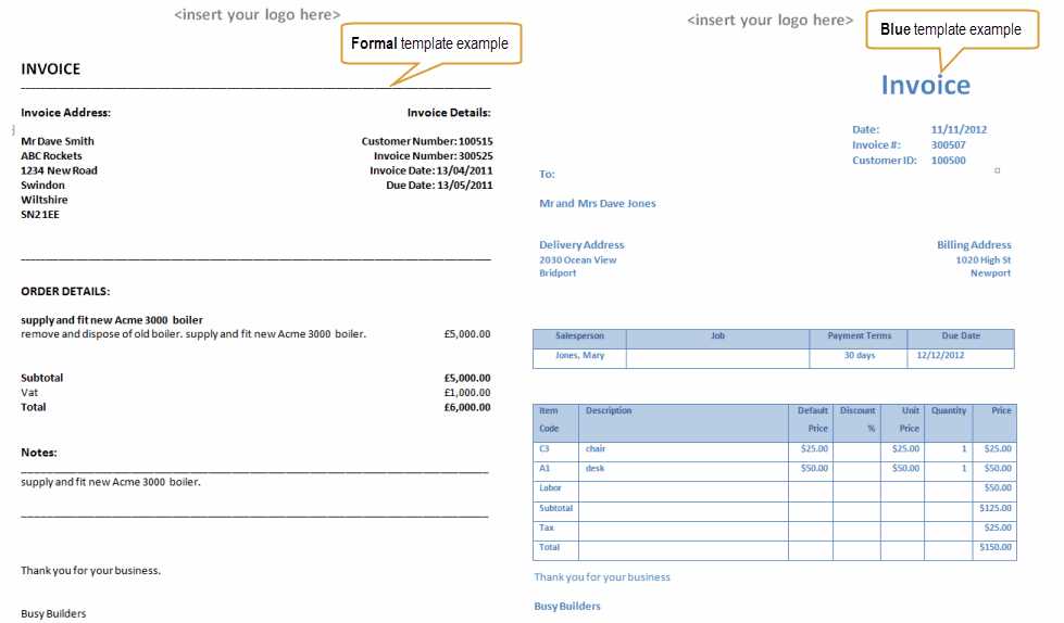 invoice letter template free