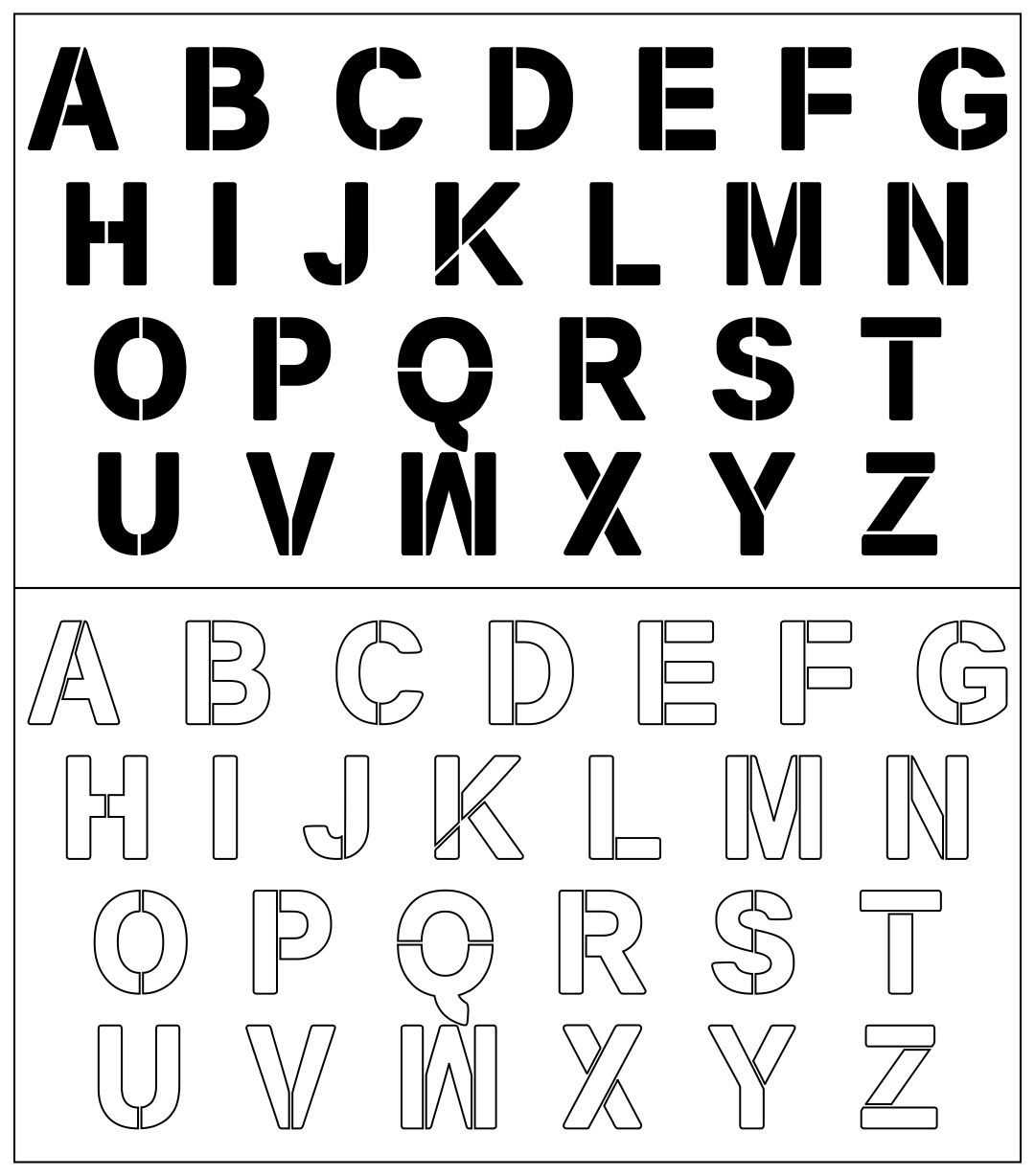 large letter templates printable free