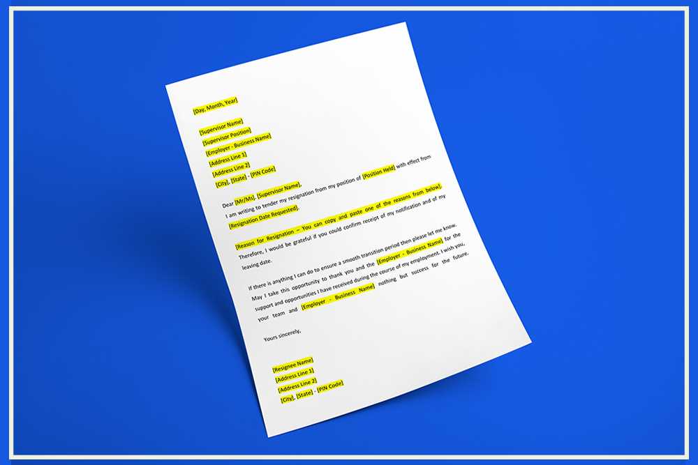 job resignation letter template microsoft word