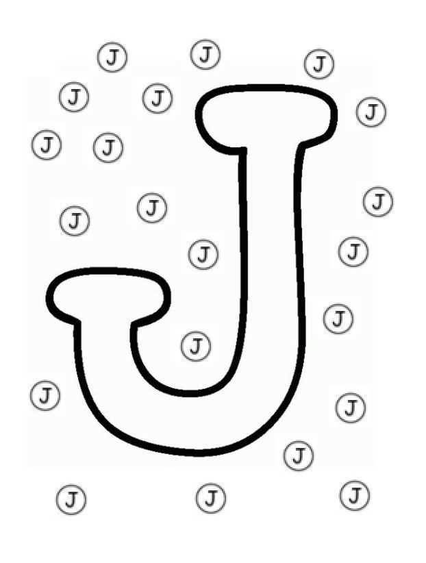 letter j template preschool