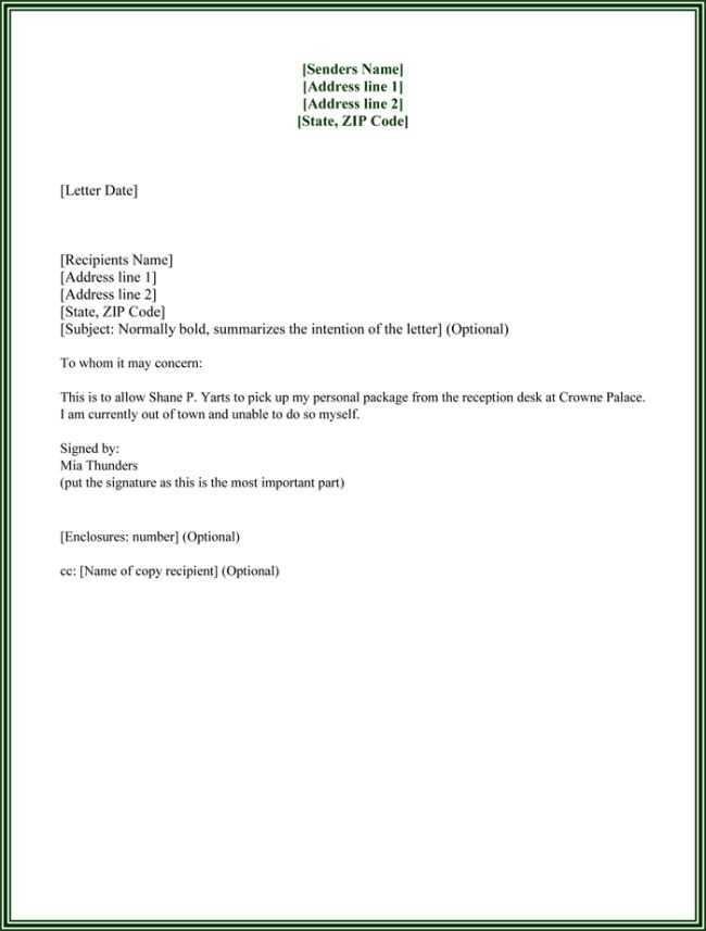 letter of domicile template