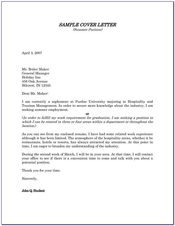 cover letter template job seeker