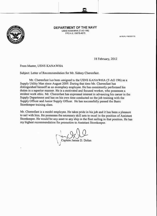 military letter template