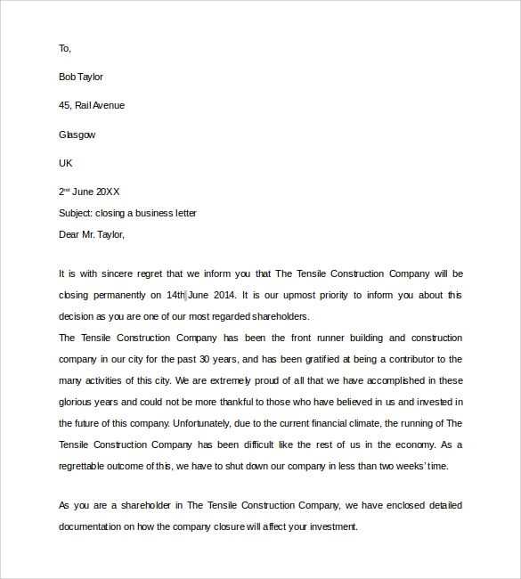 letter to shareholders template