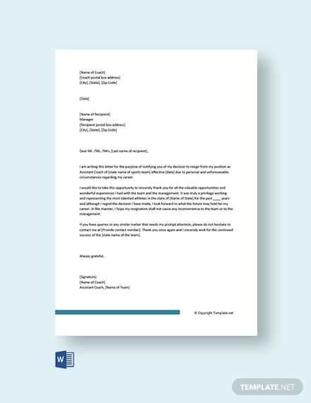 resignation letter template google docs