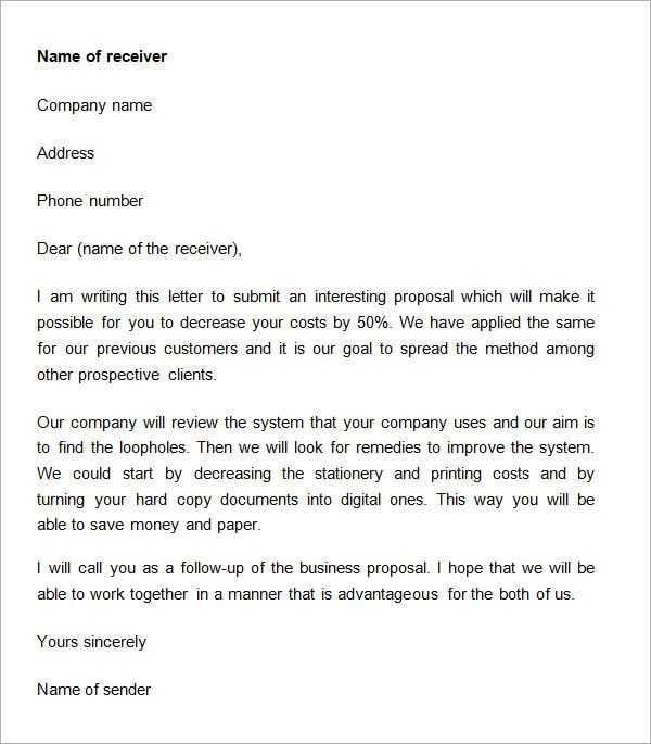 write a business letter template