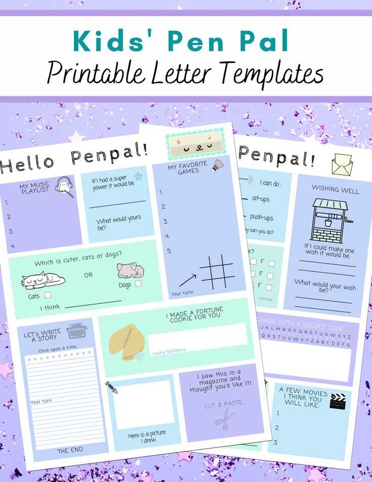 cute pen pal letter template