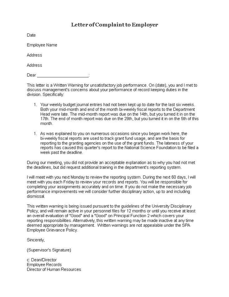 final written warning appeal letter template