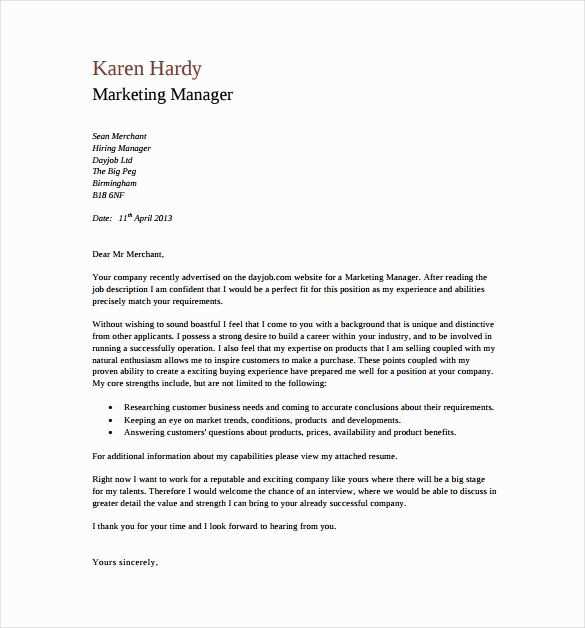 operations manager cover letter template