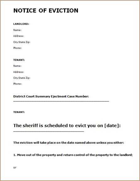 family eviction letter template