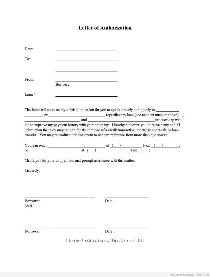 letter of authorization template