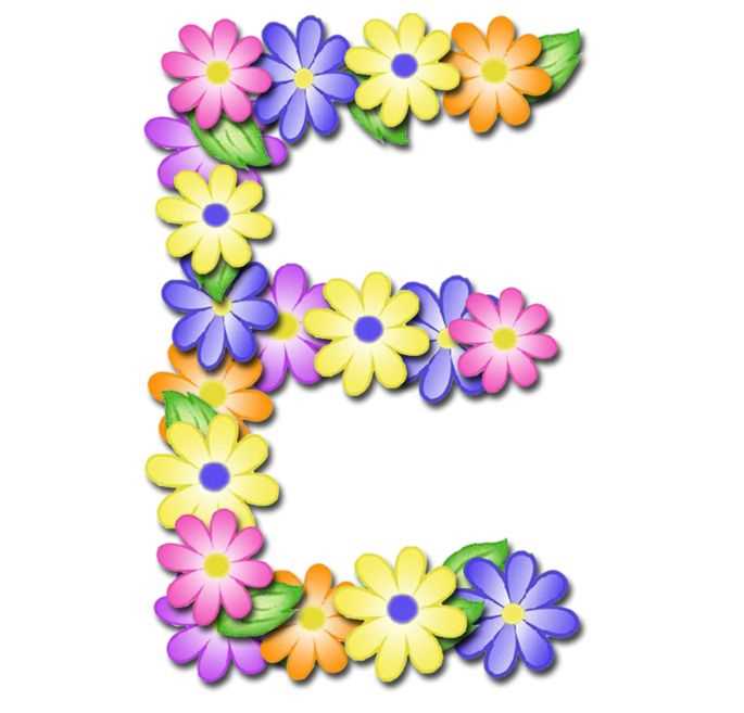 flower letter template