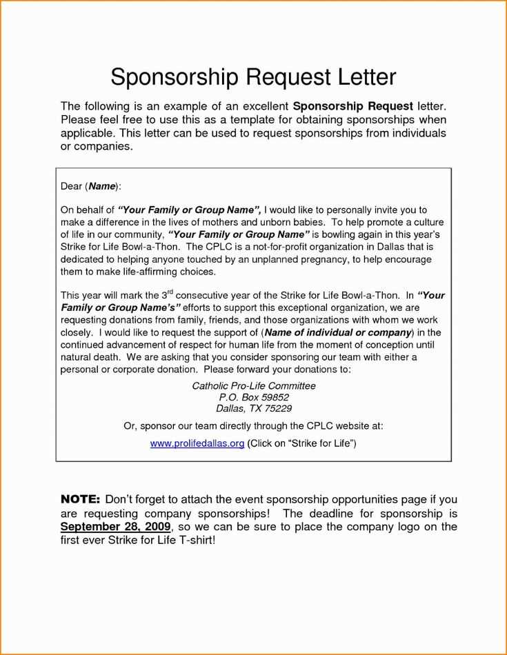 charity donation request letter template