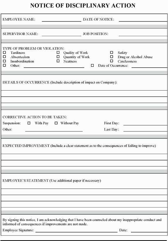 employee disciplinary letter template