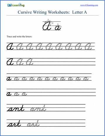 free cursive letter templates