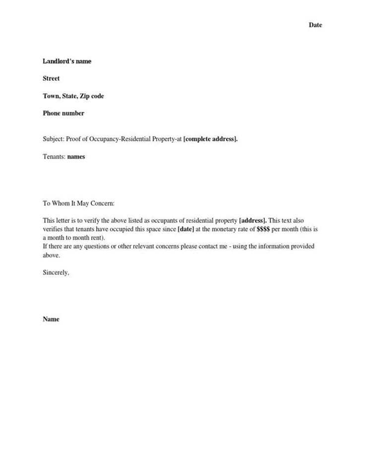 letter to residents template