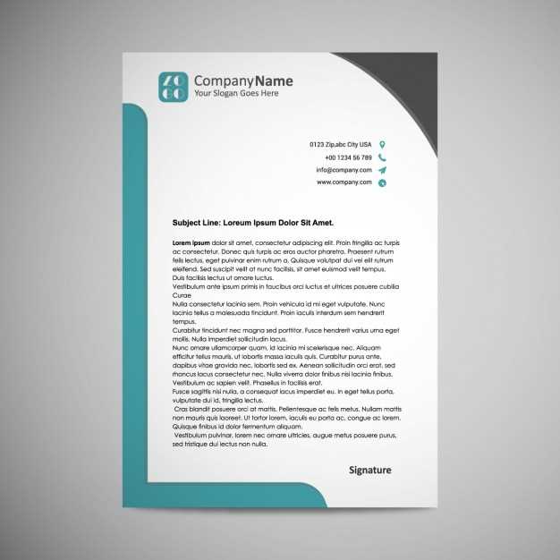 business headed letter template