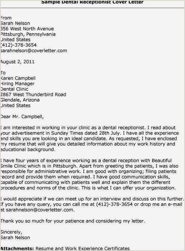 cover letter template for receptionist job