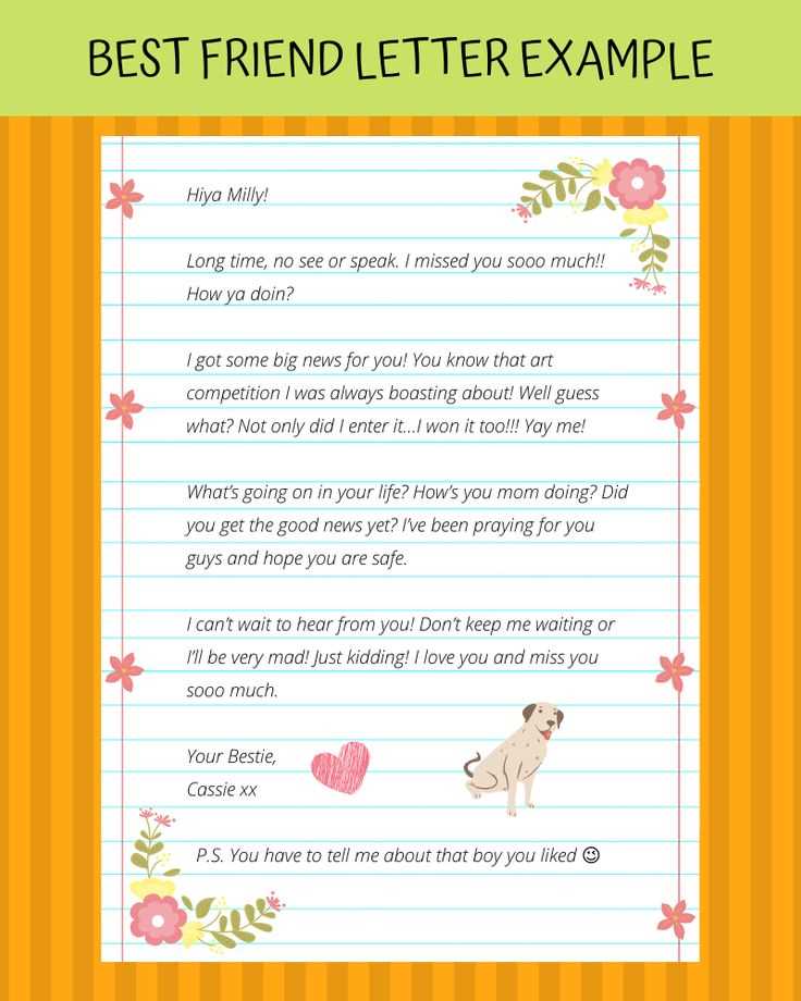 letter to friend template