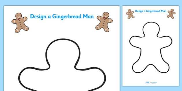 gingerbread man letter template